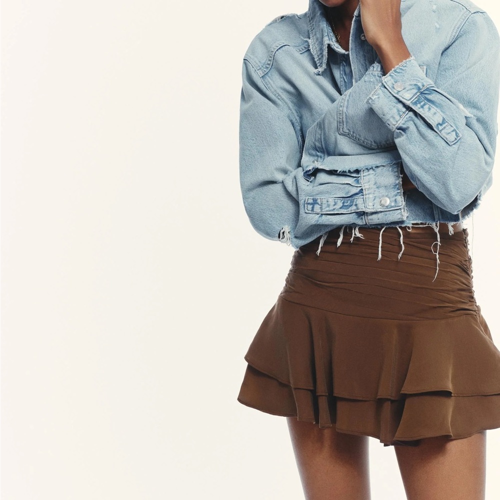Zara Brown Mini Skirt